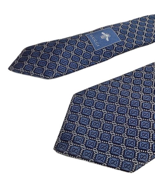 GUCCI（グッチ）GUCCI (グッチ) シルクネクタイ ブルー サイズ:-の古着・服飾アイテム