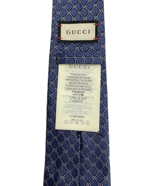 GUCCI（グッチ）GUCCI (グッチ) シルクネクタイ ブルー サイズ:-の古着・服飾アイテム