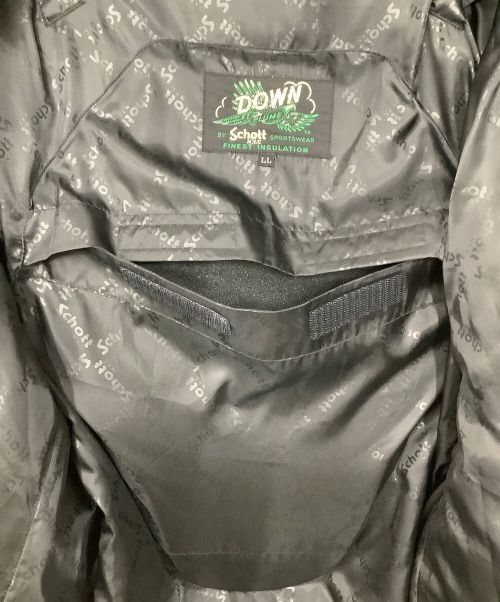 kawasaki（カワサキ）Kawasaki (カワサキ) SCHOTT BROS. (ショットブロス) ライディングダウンジャケット ブラック サイズ:LLの古着・服飾アイテム