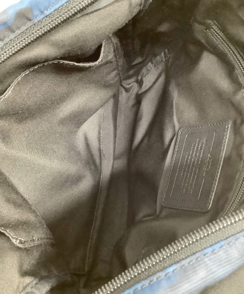 COACH（コーチ）COACH (コーチ) ナイロンショルダーバッグ ブラック×ブルーの古着・服飾アイテム
