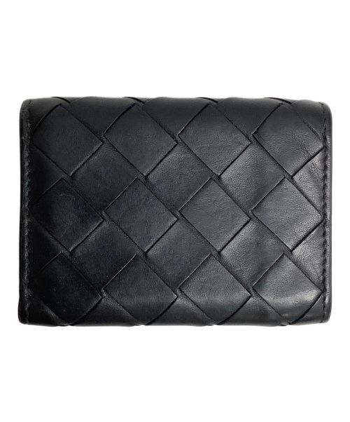 BOTTEGA VENETA（ボッテガベネタ）BOTTEGA VENETA (ボッテガベネタ) コンパクトウォレット ブラック×グリーンの古着・服飾アイテム