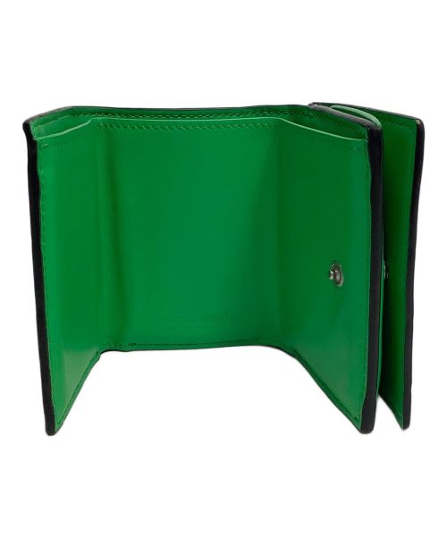 BOTTEGA VENETA（ボッテガベネタ）BOTTEGA VENETA (ボッテガベネタ) コンパクトウォレット ブラック×グリーンの古着・服飾アイテム