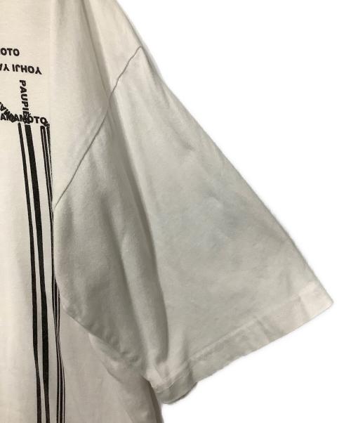 GROUND Y（グラウンドワイ）GROUND Y (グラウンドワイ) プリントTシャツ ホワイト×ブラック サイズ:4の古着・服飾アイテム