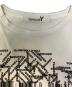 中古・古着 GROUND Y (グラウンドワイ) プリントTシャツ ホワイト×ブラック サイズ:4：5000円