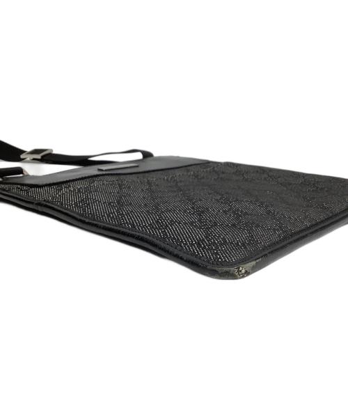 GUCCI（グッチ）GUCCI (グッチ) GGキャンバス ショルダーバッグ ブラックの古着・服飾アイテム