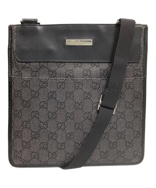 GUCCI（グッチ）GUCCI (グッチ) GGキャンバス ショルダーバッグ ブラックの古着・服飾アイテム