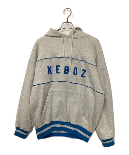KEBOZ（ケボズ）KEBOZ (ケボズ) 2LINE SWEAT PULLOVER グレー×ブルー サイズ:Mの古着・服飾アイテム
