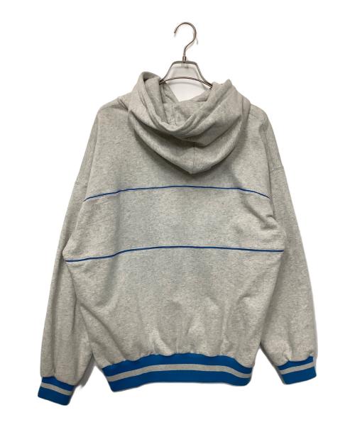 KEBOZ（ケボズ）KEBOZ (ケボズ) 2LINE SWEAT PULLOVER グレー×ブルー サイズ:Mの古着・服飾アイテム