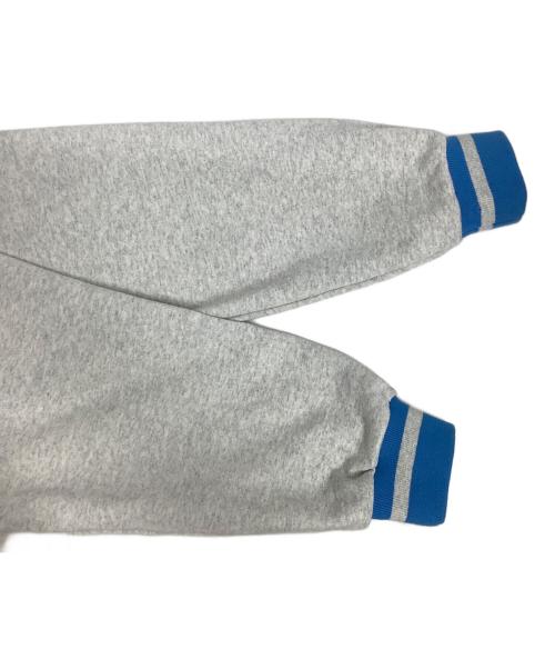 KEBOZ（ケボズ）KEBOZ (ケボズ) 2LINE SWEAT PULLOVER グレー×ブルー サイズ:Mの古着・服飾アイテム