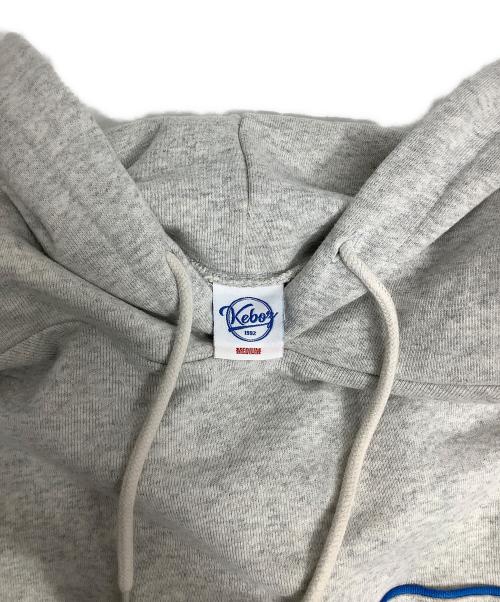 KEBOZ（ケボズ）KEBOZ (ケボズ) 2LINE SWEAT PULLOVER グレー×ブルー サイズ:Mの古着・服飾アイテム