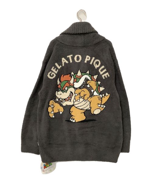 gelato pique（ジェラートピケ）gelato pique (ジェラートピケ) ベビモコジャガードショールカーディガン グレー サイズ:M-L 未使用品の古着・服飾アイテム