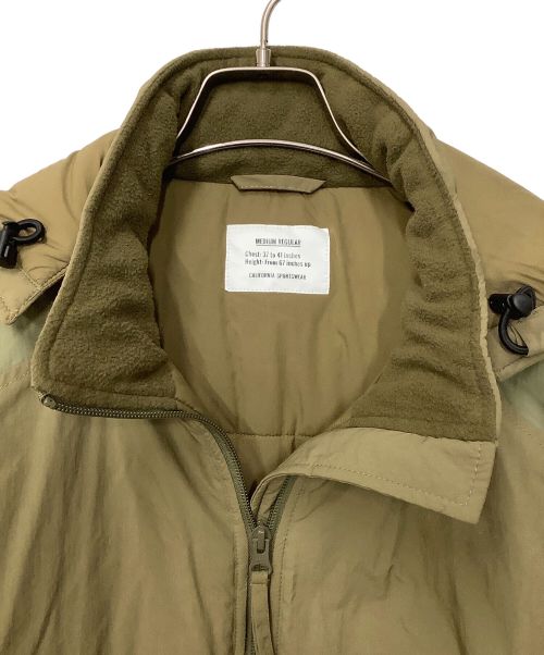CALIFORNIA SPORTSWEAR（カリフォルニア スポーツウェア）CALIFORNIA SPORTSWEAR (カリフォルニア スポーツウェア) 中綿ジャケット カーキ サイズ:Mの古着・服飾アイテム