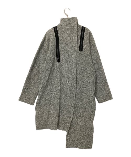 B Yohji Yamamoto（ビーヨウジヤマモト）B Yohji Yamamoto (ビーヨウジヤマモト) ニットコート グレー×ブラック サイズ:2の古着・服飾アイテム