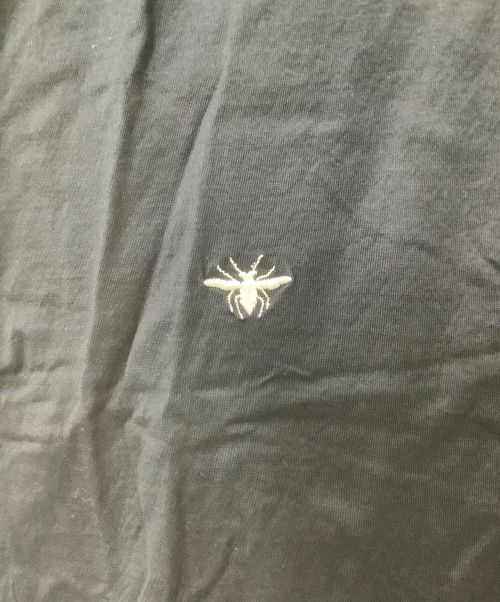 Christian Dior（クリスチャン ディオール）Christian Dior (クリスチャン ディオール) BEE刺繍VネックTシャツ ネイビー サイズ:Lの古着・服飾アイテム