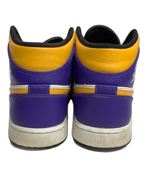 NIKE（ナイキ）NIKE (ナイキ) スニーカー / AIR JORDAN 1 MID パープル×イエロー サイズ:27cmの古着・服飾アイテム