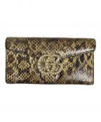 GUCCIグッチ）の古着「ラウンドファスナー財布」｜ベージュ