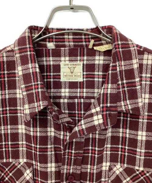 LEVI'S VINTAGE CLOTHING（リーバイス ビンテージ クロージング）LEVI'S VINTAGE CLOTHING (リーバイス ビンテージ クロージング) ウエスタンシャツ レッド サイズ:Lの古着・服飾アイテム
