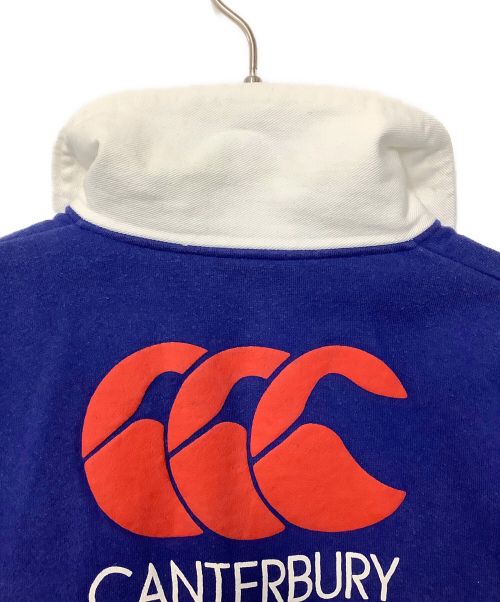 CANTERBURY OF NEWZEALAND（カンターベリーオブニュージーランド）CANTERBURY OF NEWZEALAND (カンターベリーオブニュージーランド) ラガーシャツ ブルー×ホワイト サイズ:Lの古着・服飾アイテム