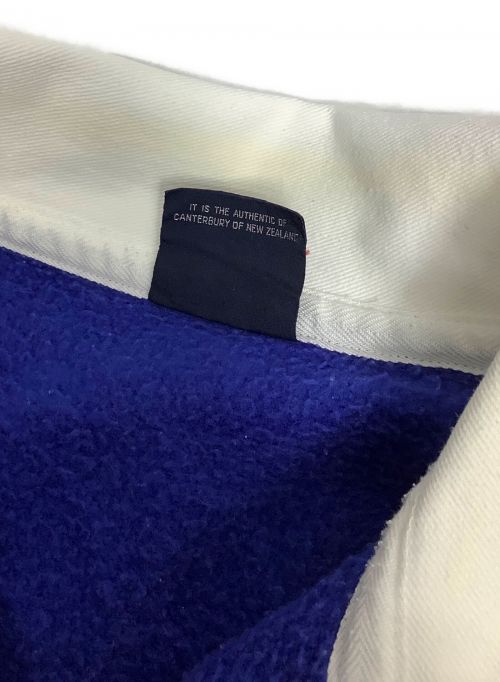 CANTERBURY OF NEWZEALAND（カンターベリーオブニュージーランド）CANTERBURY OF NEWZEALAND (カンターベリーオブニュージーランド) ラガーシャツ ブルー×ホワイト サイズ:Lの古着・服飾アイテム