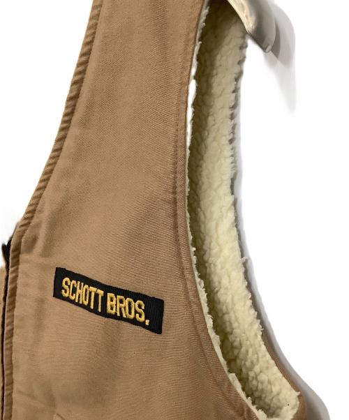 Schott（ショット）Schott (ショット) ボアベスト ブラウン サイズ:Lの古着・服飾アイテム