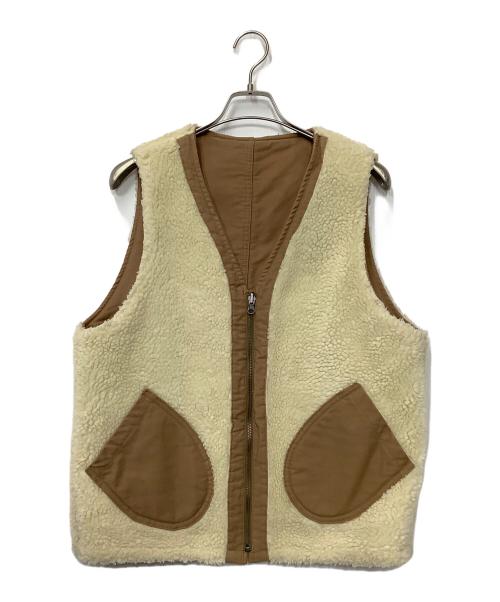Schott（ショット）Schott (ショット) ボアベスト ブラウン サイズ:Lの古着・服飾アイテム