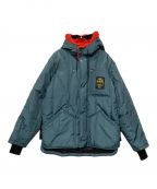 VYNER ARTICLESヴァイナー アーティクルズ）の古着「ボアコート」｜ブルー×レッド