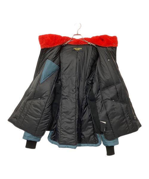 VYNER ARTICLES（ヴァイナー アーティクルズ）VYNER ARTICLES (ヴァイナー アーティクルズ) ボアコート ブルー×レッド サイズ:Lの古着・服飾アイテム