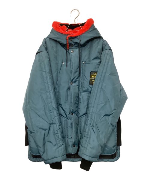 VYNER ARTICLES（ヴァイナー アーティクルズ）VYNER ARTICLES (ヴァイナー アーティクルズ) ボアコート ブルー×レッド サイズ:Lの古着・服飾アイテム