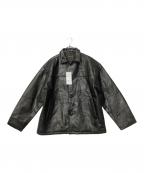 Sourcreamサワークリーム）の古着「パッチワークECOレザーカーコート」｜ブラック
