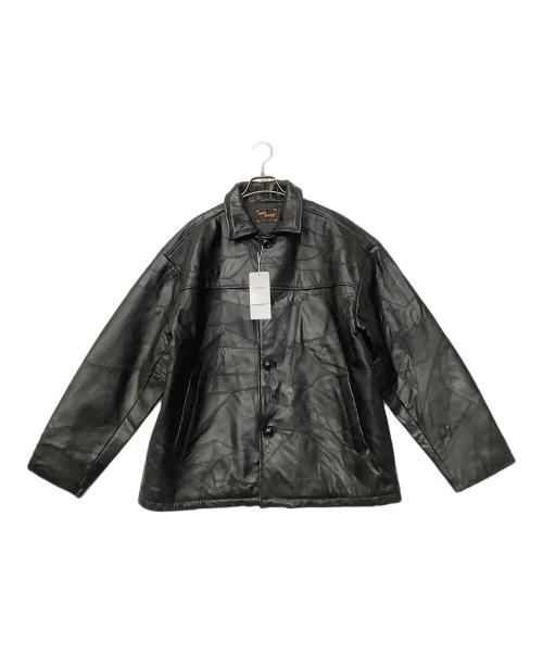 Sourcream（サワークリーム）Sourcream (サワークリーム) パッチワークECOレザーカーコート ブラック サイズ:フリー 未使用品の古着・服飾アイテム