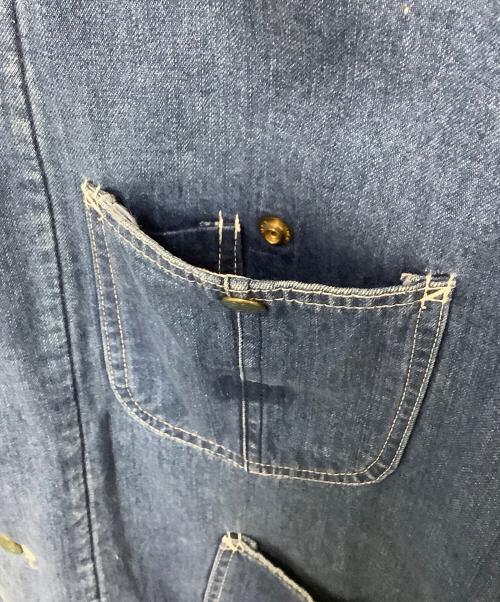 SUGAR CANE（シュガーケーン）SUGAR CANE (シュガーケーン) カバーオール ブルー×ブラウン サイズ:-の古着・服飾アイテム