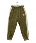 PUMAプーマ）の古着「トラックパンツ」｜カーキ
