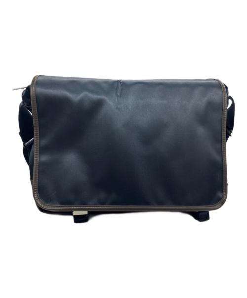 PORTER（ポーター）PORTER (ポーター) ナイロンショルダーバッグ ネイビー×ブラウンの古着・服飾アイテム