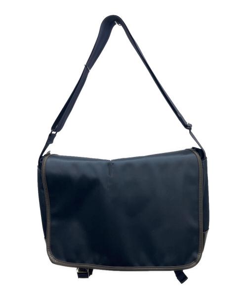 PORTER（ポーター）PORTER (ポーター) ナイロンショルダーバッグ ネイビー×ブラウンの古着・服飾アイテム