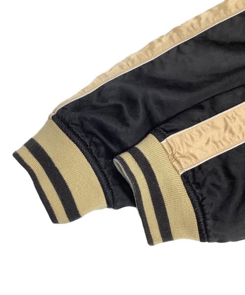 絡繰魂（カラクリタマシイ）絡繰魂 (カラクリダマシイ) スカジャン ベージュ×ブラック サイズ:XLの古着・服飾アイテム