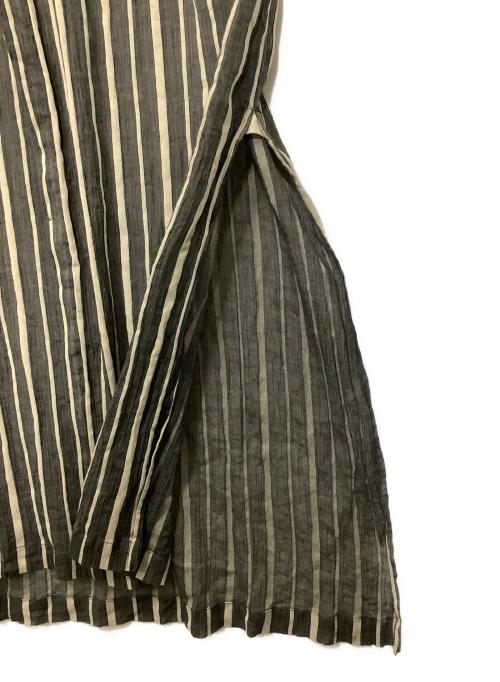 JOHNBULL（ジョンブル）Johnbull (ジョンブル) コットンシルクマキシシャツワンピース グレー サイズ:Fの古着・服飾アイテム