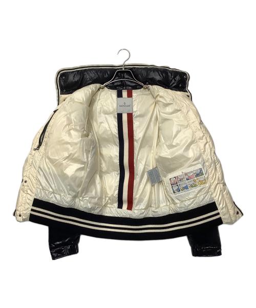 MONCLER（モンクレール）MONCLER (モンクレール) ダウンジャケット ブラック×ホワイト サイズ:2の古着・服飾アイテム