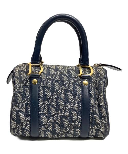 Christian Dior（クリスチャン ディオール）Christian Dior (クリスチャン ディオール) ハンドバッグ グレー×ネイビーの古着・服飾アイテム