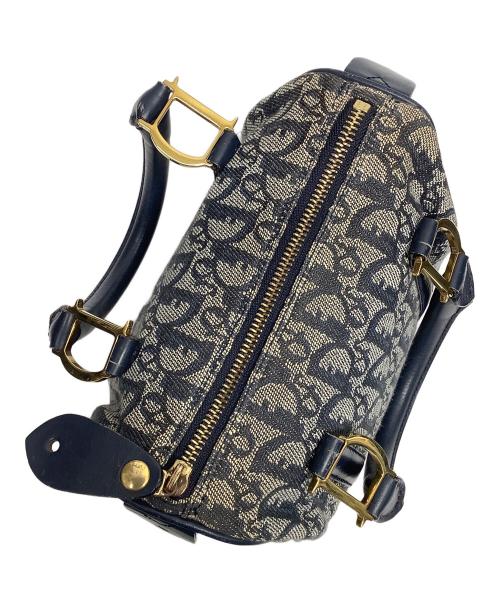 Christian Dior（クリスチャン ディオール）Christian Dior (クリスチャン ディオール) ハンドバッグ グレー×ネイビーの古着・服飾アイテム