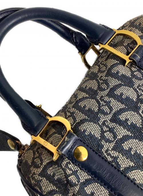 Christian Dior（クリスチャン ディオール）Christian Dior (クリスチャン ディオール) ハンドバッグ グレー×ネイビーの古着・服飾アイテム