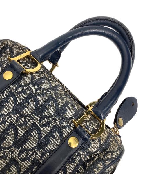 Christian Dior（クリスチャン ディオール）Christian Dior (クリスチャン ディオール) ハンドバッグ グレー×ネイビーの古着・服飾アイテム