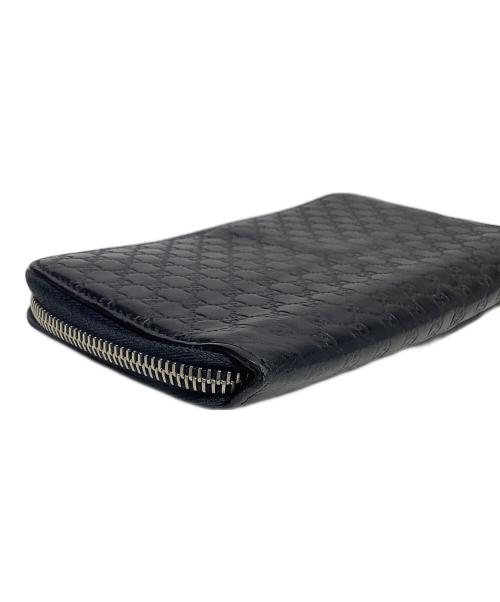 GUCCI（グッチ）GUCCI (グッチ) ラウンドファスナー財布 ネイビーの古着・服飾アイテム