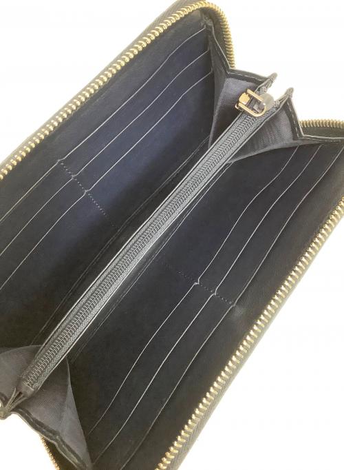 GUCCI（グッチ）GUCCI (グッチ) ラウンドファスナー財布 ネイビーの古着・服飾アイテム