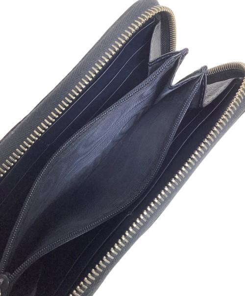 GUCCI（グッチ）GUCCI (グッチ) ラウンドファスナー財布 ネイビーの古着・服飾アイテム