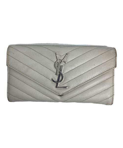 Yves Saint Laurent（イヴサンローラン）Yves Saint Laurent (イヴサンローラン) 長財布 アイボリーの古着・服飾アイテム