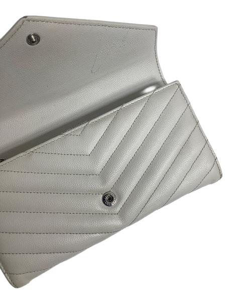 Yves Saint Laurent（イヴサンローラン）Yves Saint Laurent (イヴサンローラン) 長財布 アイボリーの古着・服飾アイテム