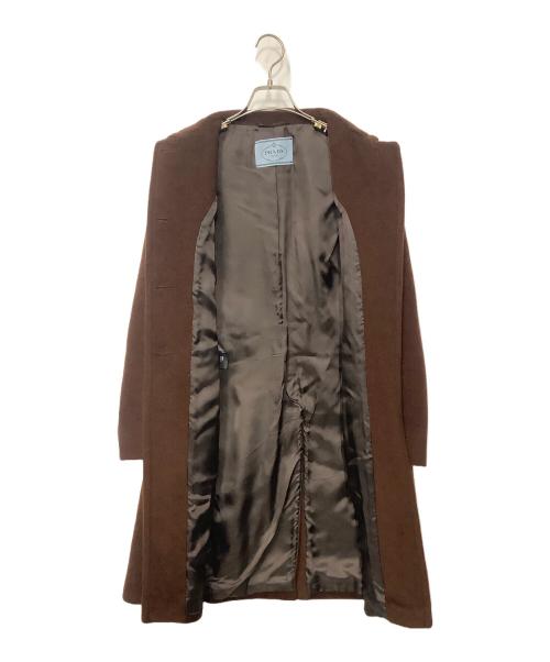 PRADA（プラダ）PRADA (プラダ) ロングコート ブラウン サイズ:42の古着・服飾アイテム