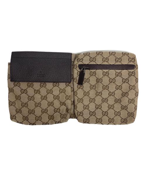 GUCCI（グッチ）GUCCI (グッチ) ショルダーバッグ ベージュ×ブラウンの古着・服飾アイテム