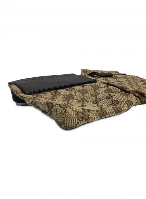 GUCCI（グッチ）GUCCI (グッチ) ショルダーバッグ ベージュ×ブラウンの古着・服飾アイテム