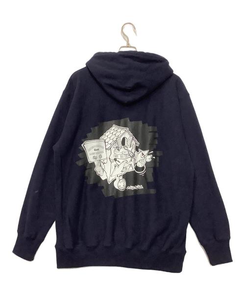 MENACE（メナス）MENACE (メナス) プリントパーカー ネイビー サイズ:XXLの古着・服飾アイテム